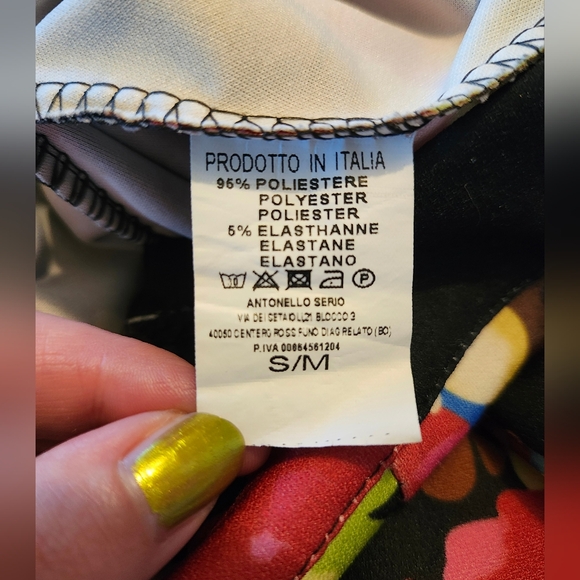 Antonello Serio Floral Wide Leg Pants Made in Italy - Picture 9 of 9